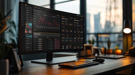 Wide view of the desktop portfolio tracking dashboard with real-time updates across cryptocurrencies.