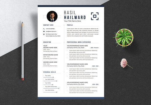Clean CV Template Layout