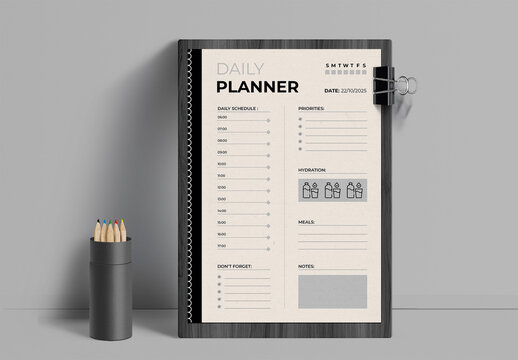Daily Planner Template Layout