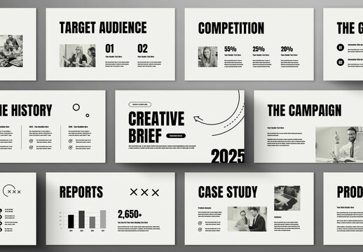 Innovative Creative Brief Presentation Template Layout