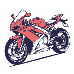 Modern Sport Motorcycle with Aerodynamic Design and Sleek Bodywork