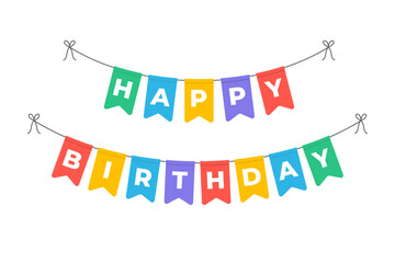 Colorful Happy Birthday Banner