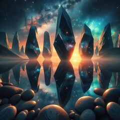 Stones of Reflection The stones reflect not only the Perseids bu