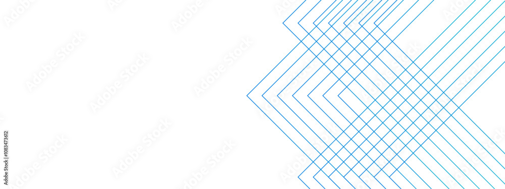 Poster white minimal blue line design. baseness technology concept design. future graphic geometric design.