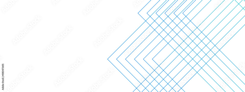 Poster white minimal blue line design. baseness technology concept design. future graphic geometric design.