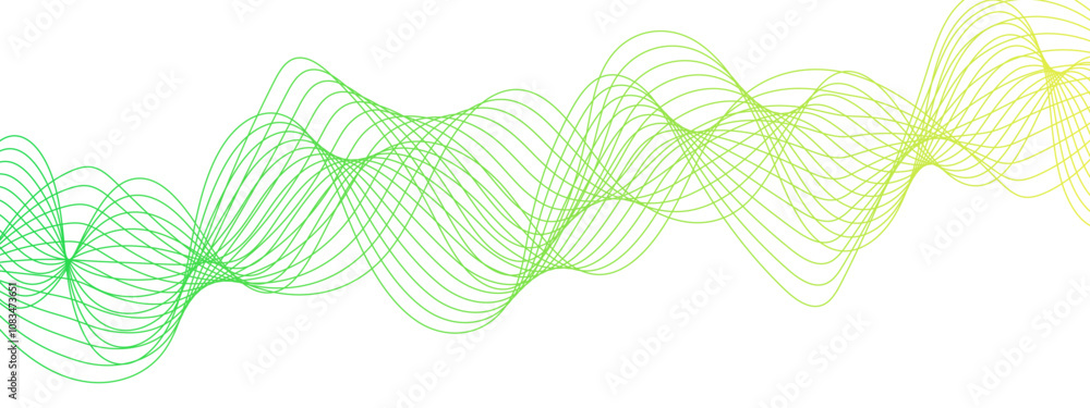 Poster Abstract colourful wave line transparent background modern stream wave background and curve lines. Curved wavy lines tech futuristic motion background. Frequency sound wave and lines