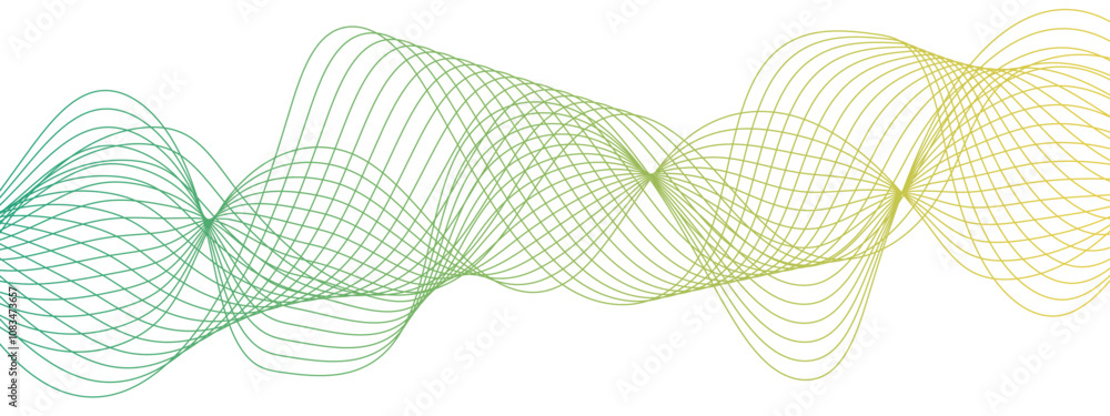 Poster Abstract colourful wave line transparent background modern stream wave background and curve lines. Curved wavy lines tech futuristic motion background. Frequency sound wave and lines