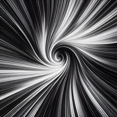 Abstract Black and White Vortex Design with Dynamic Speed Lines Creating a Swirling Texture Effect for Modern Graphic Art and Creative Backgrounds