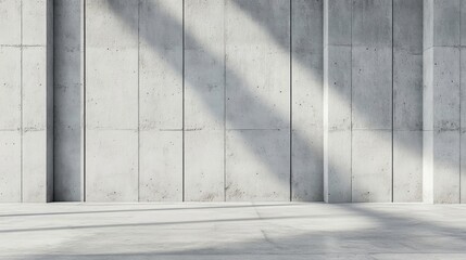 Obraz premium Minimalistic vertical concrete panels with subtle texture and neutral gray tones, creating a modern architectural look