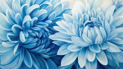 Obraz premium Exquisite Close-Up of Elegant Blue Flowers in Soft Focus, Showcasing Delicate Petals and Lush Textures, Perfect for Nature Lovers and Artistic Designs