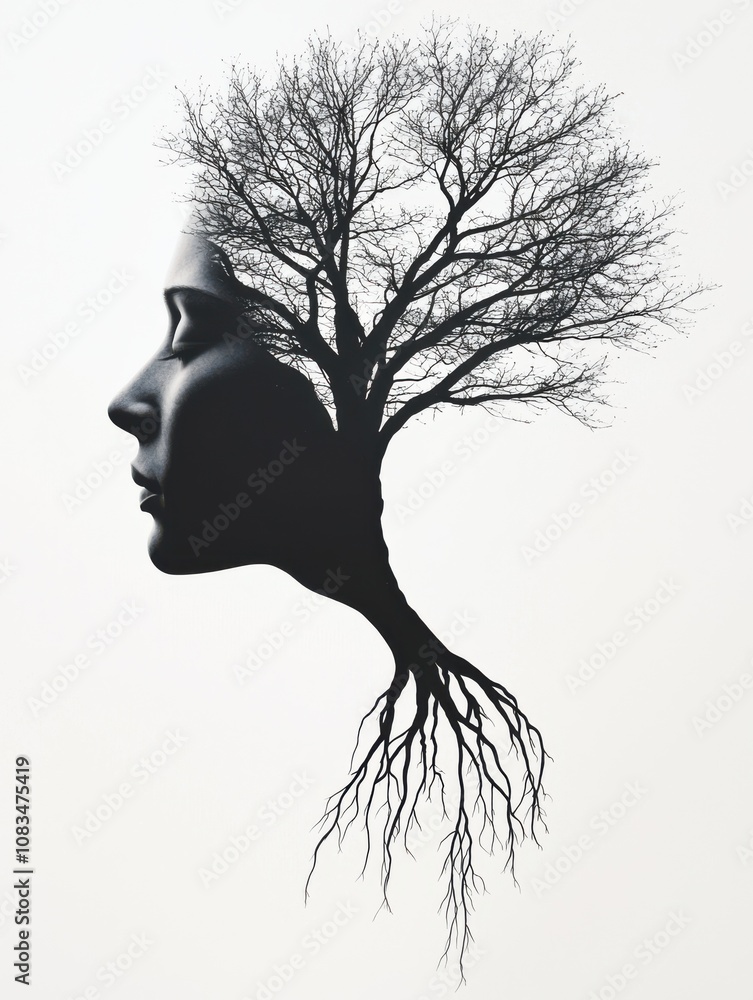 Poster discover the intricate connection between human identity and nature through artful expressions of tr