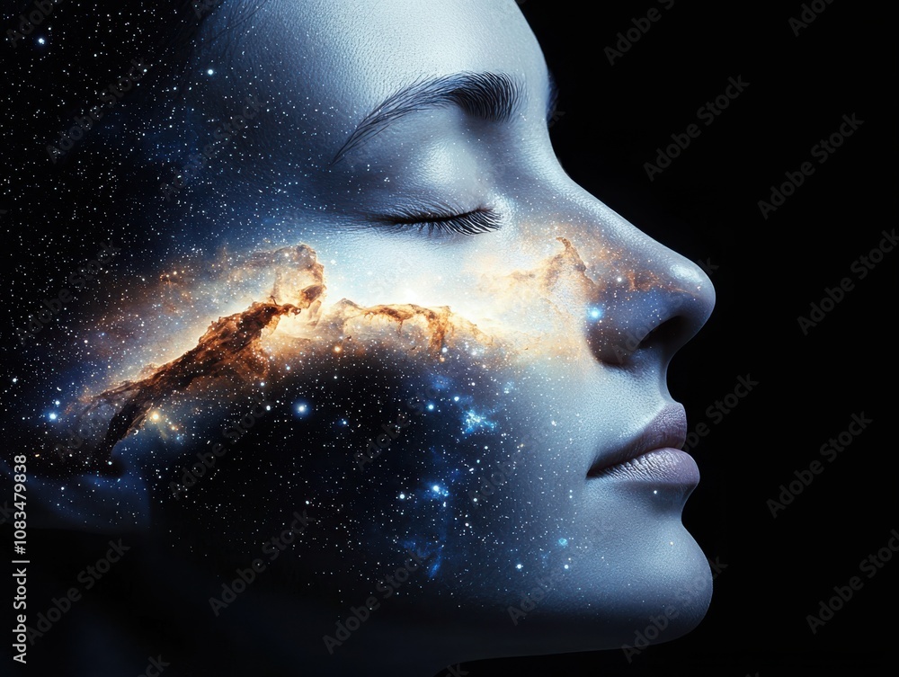 Poster explore the cosmic connection within a journey through the universe reflected in human emotion