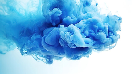 Fototapeta premium Gorgeous Explosion of light blue powder produced smoke on black background