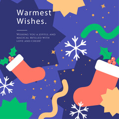 Obraz premium Festive Christmas Wreath Illustration Holiday Season