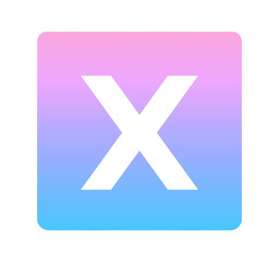 Obraz premium ピンクと青のグラデーション｜Xアイコン
