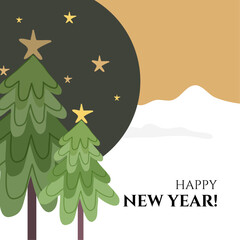 Elegant Holiday Greeting With Christmas Element