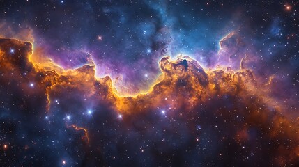 Obraz premium Beautiful nebula with colorful galaxies and star, Space galaxy with star