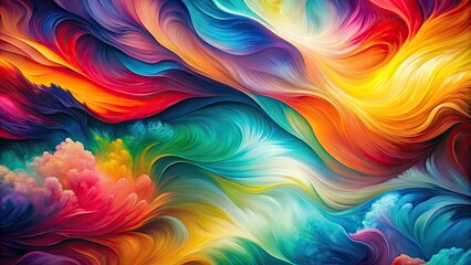 Obraz premium Vibrant Abstract Watercolor Background - Colorful Fluid Design for Artistic and Creative Projects