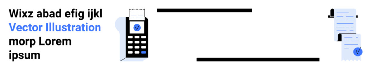 Text-heavy design with a calculator and documents. Ideal for presentations, business communication, education, tutorials, blogs, social media content. Landing page
