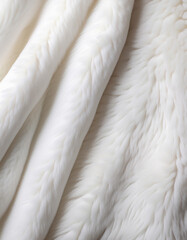 Obraz premium Soft and plush white fur texture indoor textile design fabric close-up cozy atmosphere abstract perspective for home decor ideas
