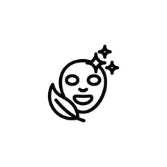facial mask icon or logo design isolated sign symbol vector illustration. High quality black line style vector suitable for designers, web developers, displays and websites