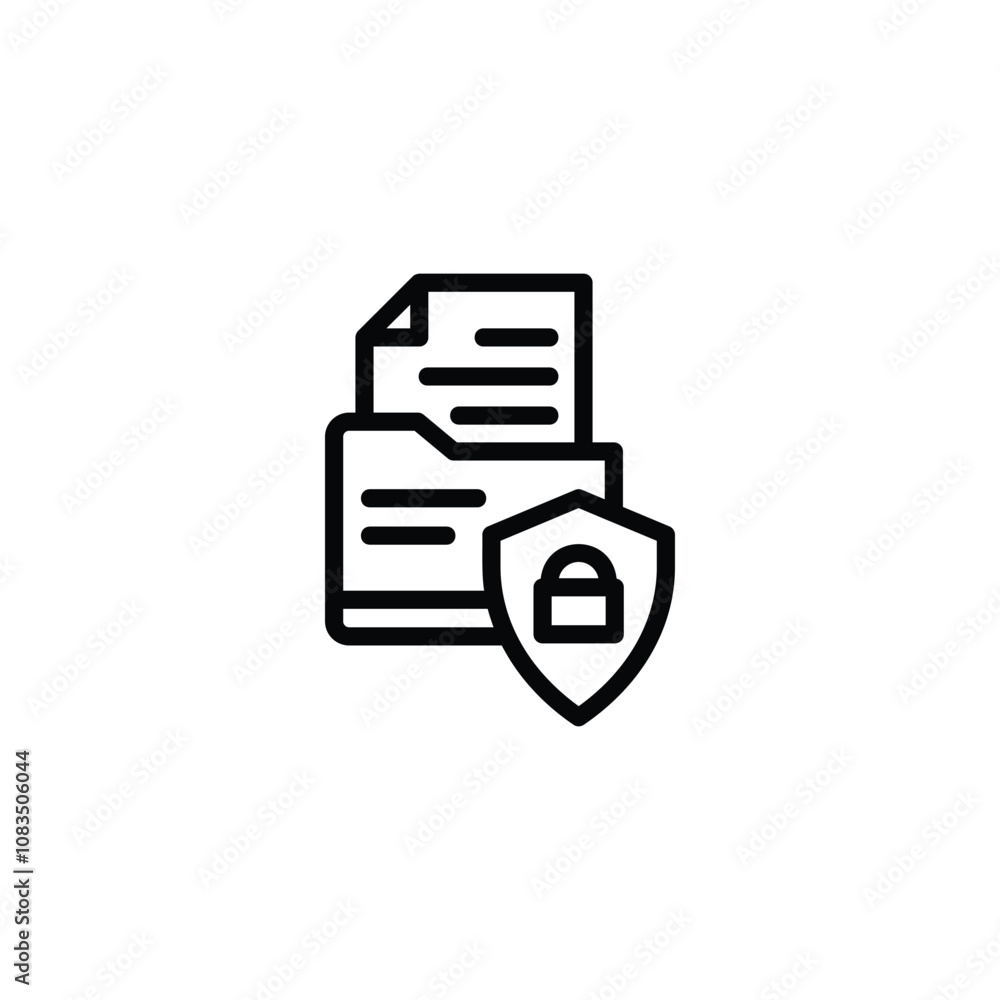 Poster security icon or logo design isolated sign symbol vector illustration. security icons collection, hi