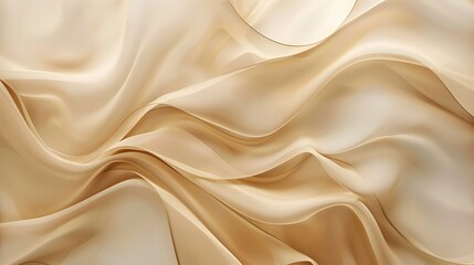 Obraz premium A smooth, flowing fabric in soft beige tones, creating a sense of elegance and tranquility.