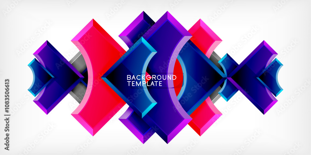 Aufkleber Geometric design abstract background - circles and triangles