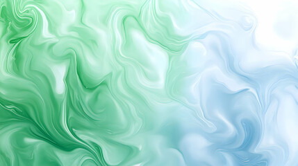 Obraz premium Abstract Green and Blue Swirls Illustration
