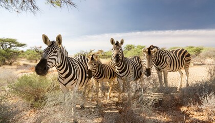 Obraz premium 自然にいるシマウマ