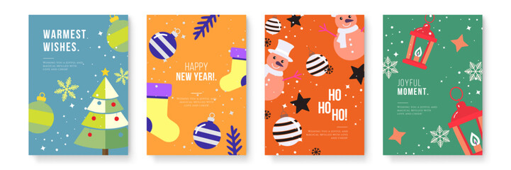 Joyful Holiday Greeting Cards with Christmas Themes