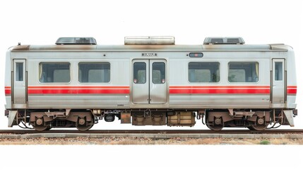 Obraz premium A bullet train carriage designed for high speed, isolated on white background