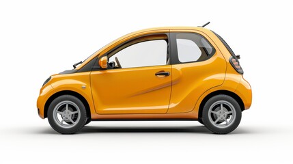 Obraz premium A compact city car with small body design, isolated on a white background