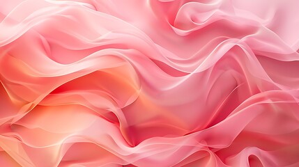 Obraz premium A soft, flowing fabric in shades of pink and orange, creating a gentle and dreamy atmosphere.