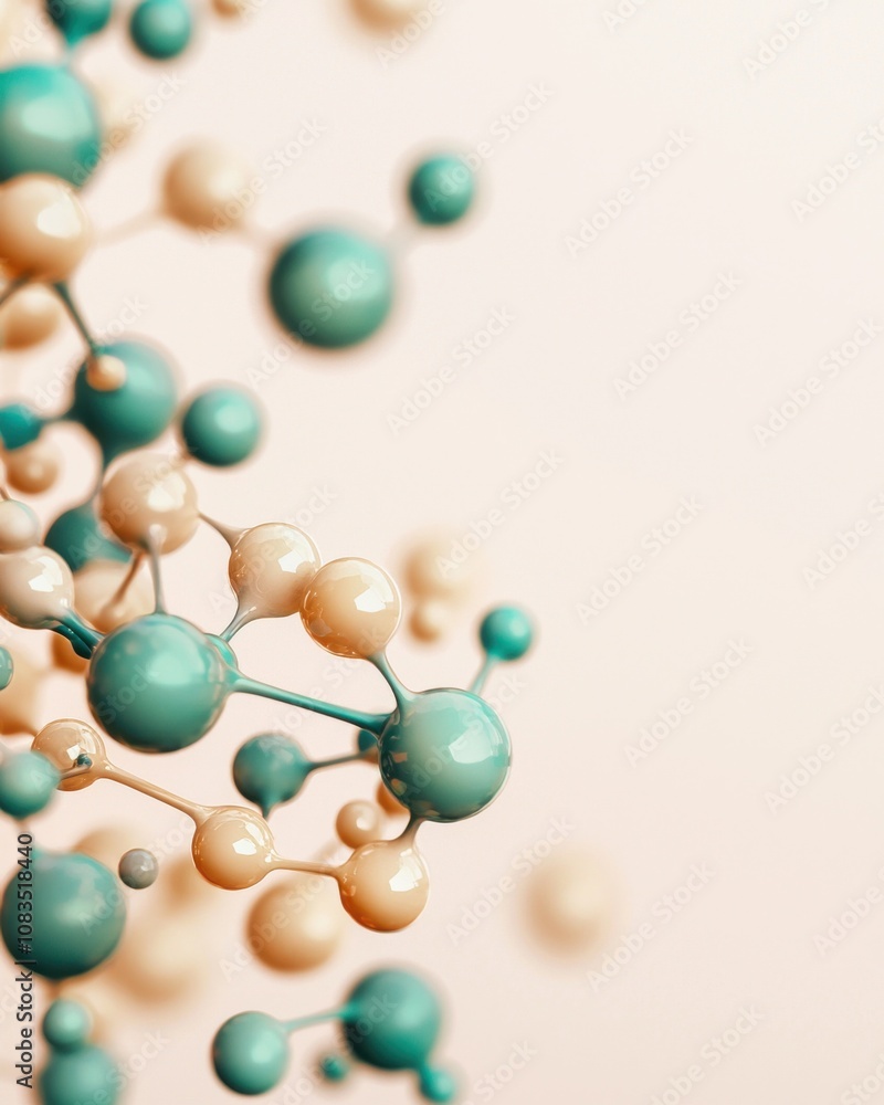 Poster exploring molecular structures laboratory science image abstract close-up chemistry concepts