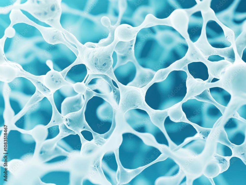 Poster exploring microscopic structures in science laboratory abstract background close-up view cellular co