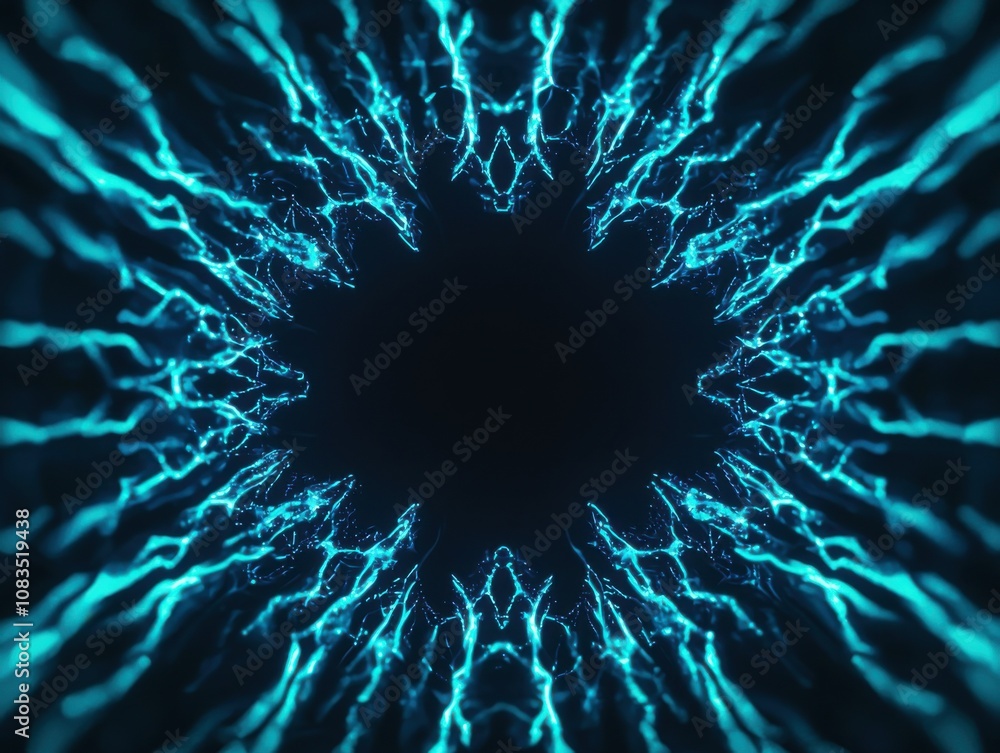 Poster dynamic electric energy flow abstract background digital art mysterious environment close-up view te