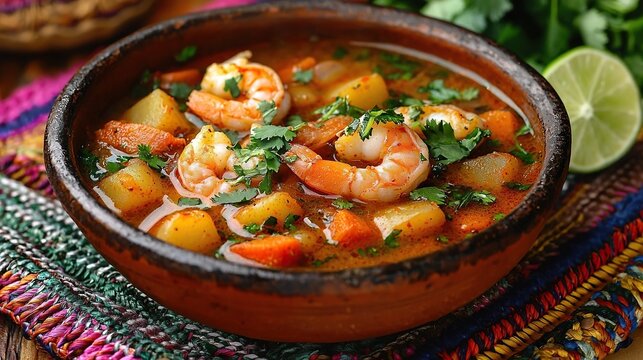 Caldo de camar&oacute;n mexican seafood