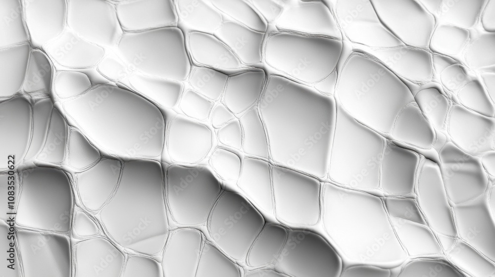Poster A white background with a pattern of white squares and triangles