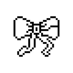 Fototapeta premium cute ribbon coquette pixel art