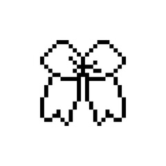 Obraz premium cute ribbon coquette pixel art