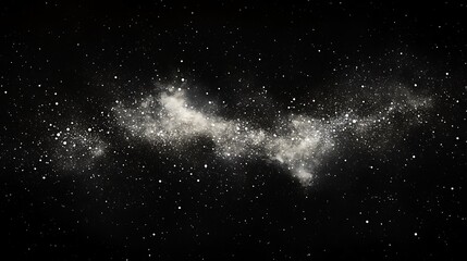 Obraz premium Dark black background with small white dots splatter