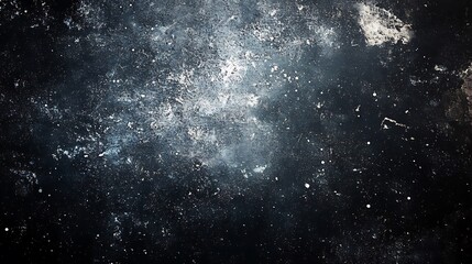 Obraz premium Dark black background with small white dots splatter