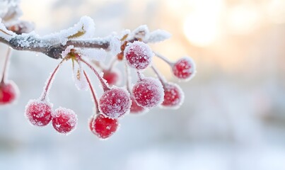 A picture of snow and cherry,generation AI