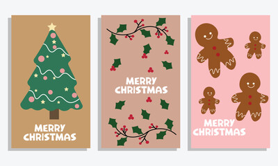 set of christmas cards