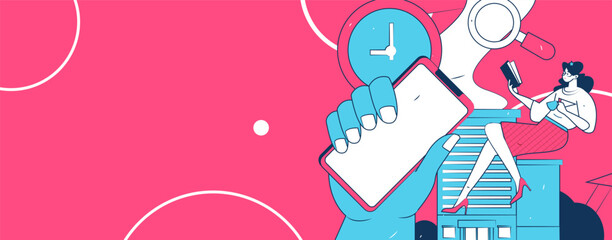 Home loan flat vector concept operation illustration
