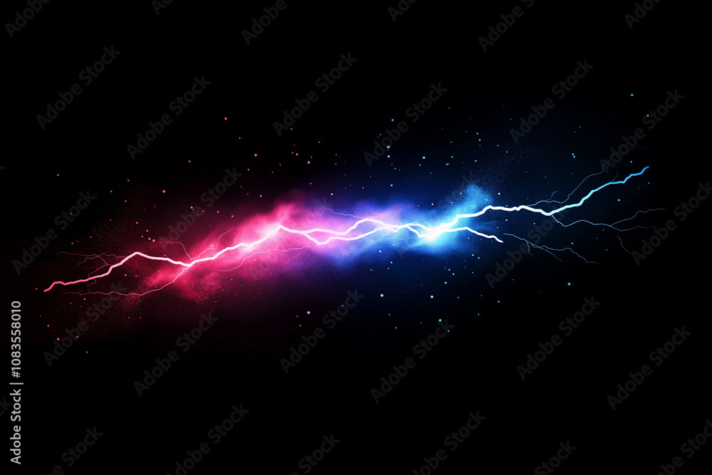 Aufkleber lightning and lightning effect and thunder