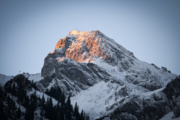 sunset over the mountain