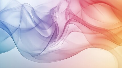 Obraz premium Abstract Flowing Smoke Waves in Soft Purple, Red, and Orange Tones on a Light Background for Modern Graphic Design and Artistic Projects