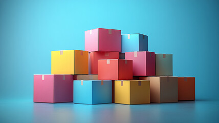 Obraz premium Gift Boxes in Cardboard Packaging
